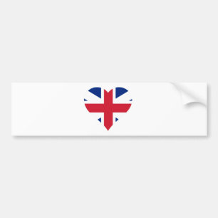 Autocollant De Voiture Coeur britannique de drapeau