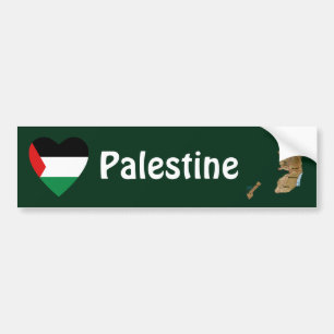 Autocollant De Voiture Coeur de drapeau de la Palestine + Adhésif pour