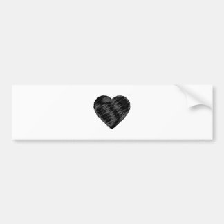 Autocollant De Voiture Coeur de la bande noire