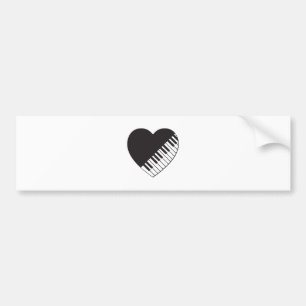 Autocollant De Voiture Coeur de piano