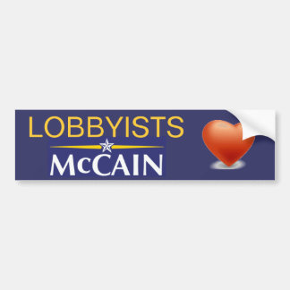 Autocollant De Voiture Coeur McCain de lobbyistes
