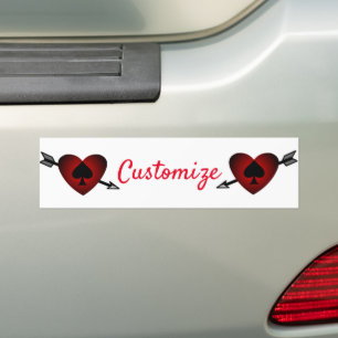 Autocollant De Voiture Coeur mignon Black Spade Thunder_Cove
