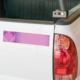 Autocollant De Voiture Coeur rose et violet mignon