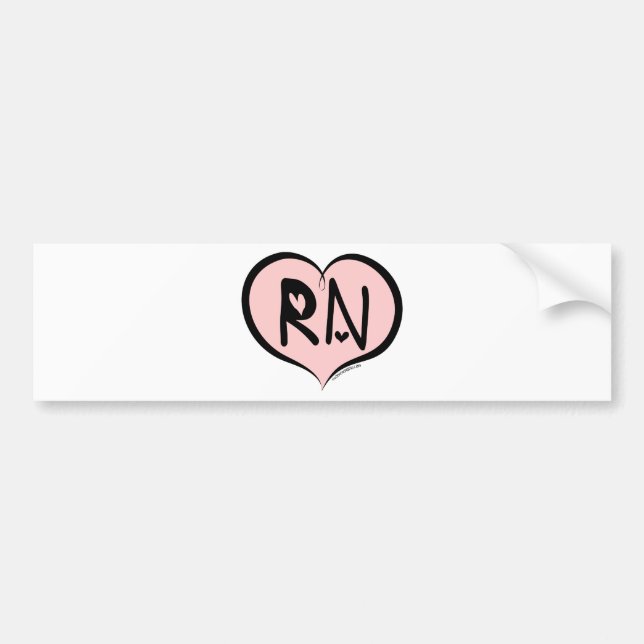 Autocollant De Voiture Coeur rose RN (Devant)