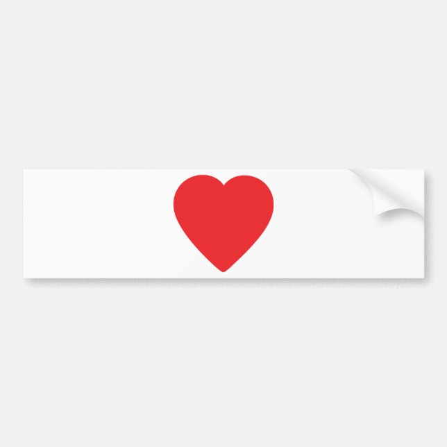 Autocollant De Voiture coeur rouge (Devant)