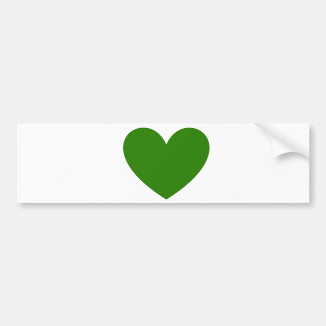 Autocollant De Voiture Coeur vert (Devant)