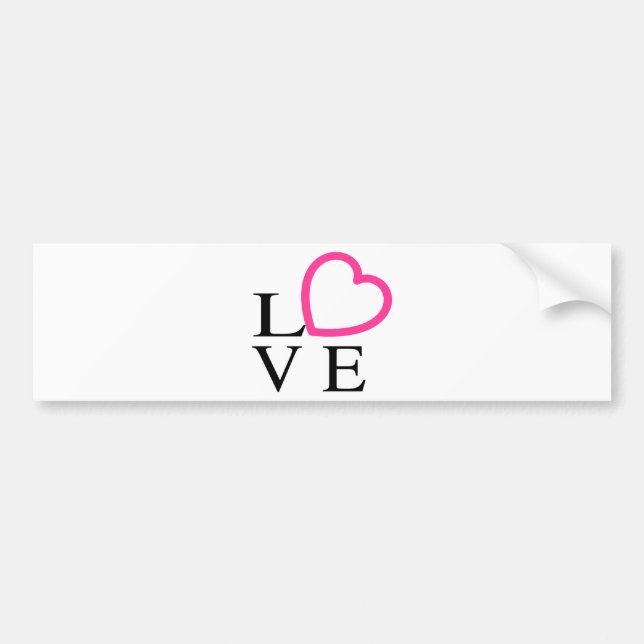 Autocollant De Voiture Coeurs d'amour (Devant)