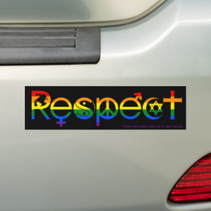Autocollant De Voiture Coexister avec Respect Drapeau Arc-en-ciel de la F