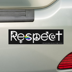 Autocollant De Voiture Coexister avec Respect Fierté Gay Arc-en-ciel Yin 