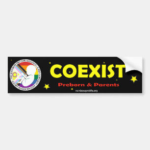 Autocollant De Voiture Coexister Préné et Parents