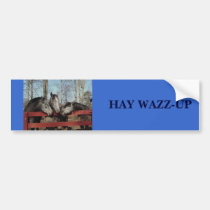 Autocollant De Voiture Coin de bavardage, FOIN WAZZ-UP