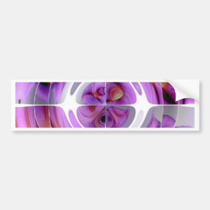 Autocollant De Voiture Collage abstrait rouge et lilas