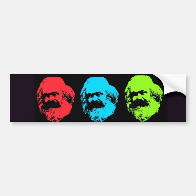 Autocollant De Voiture Collage de Karl Marx (Devant)