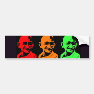 Autocollant De Voiture Collage de Mahatma Gandhi