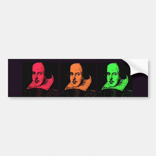 Autocollant De Voiture Collage de William Shakespeare (Devant)
