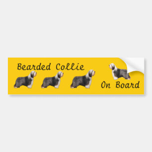 Autocollant De Voiture Colley barbu à bord de décalque de voiture