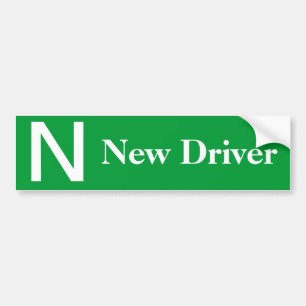Autocollant De Voiture Colonne de pare-chocs vert pour nouveau conducteur