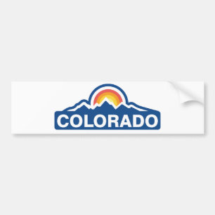 Autocollant De Voiture Colorado Flag Mountain