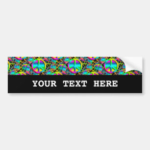 Autocollant De Voiture Colorful PEACE seamless pattern + your ideas