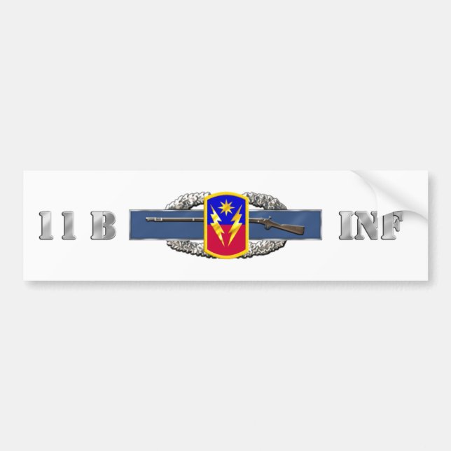Autocollant De Voiture Combat T de brigade d'infanterie de l'INFANTERIE (Devant)