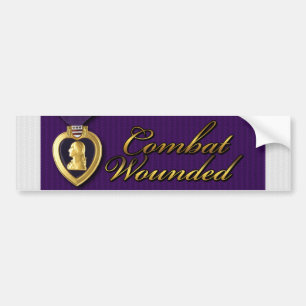 Autocollant De Voiture Combat Wounded Veteran Military Purple Heart