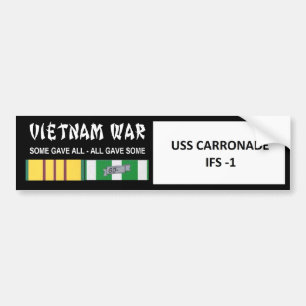 AUTOCOLLANT DE VOITURE COMBATTANT D'USS CARRONADE VIETNAM