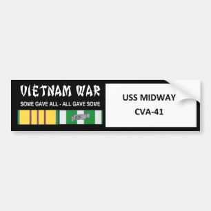 AUTOCOLLANT DE VOITURE COMBATTANT INTERMÉDIAIRE D'USS VIETNAM
