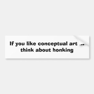 Autocollant De Voiture Comme l'art conceptuel ?