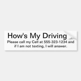 Autocollant De Voiture Comment mon conduit ?