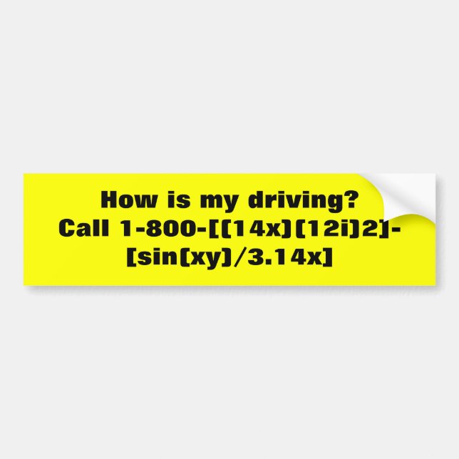 Autocollant De Voiture Comment mon conduit ? (Devant)