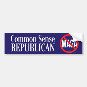 Autocollant De Voiture Common Sense GOP / Républicain contre Trump MAGA