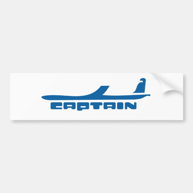 Autocollant De Voiture conception d'avion de capitaine (Devant)