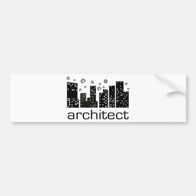 Autocollant De Voiture Conception de cool de bâtiments d'architecte ! (Devant)