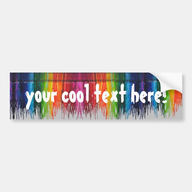 Autocollant De Voiture Conception de Crayon fondu parfaite pour les profe (Devant)