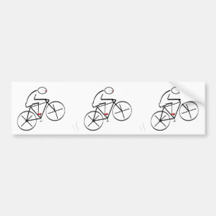 Autocollant De Voiture Conception de cyclistes stylisés
