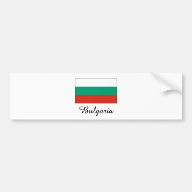 Autocollant De Voiture Conception de drapeau de la Bulgarie (Devant)
