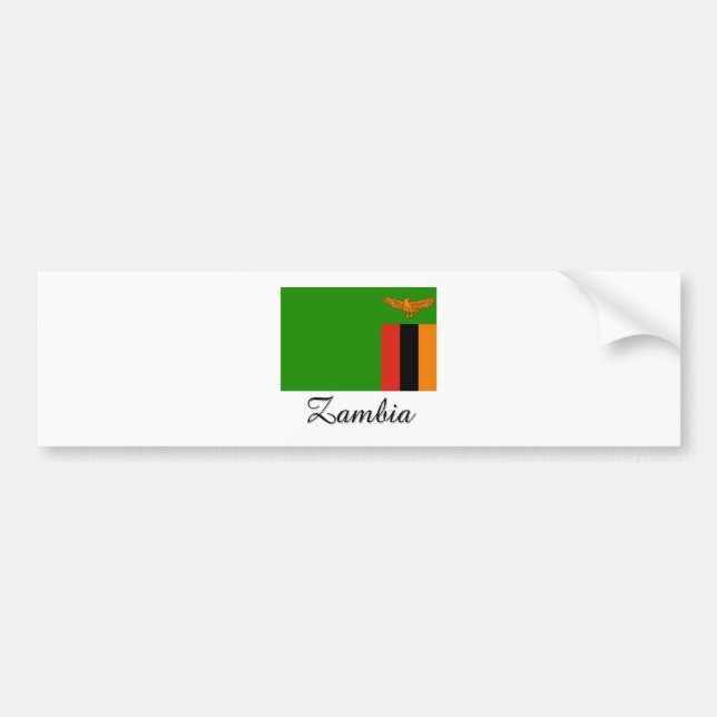Autocollant De Voiture Conception de drapeau de la Zambie (Devant)