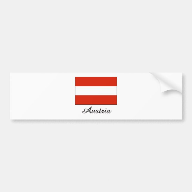 Autocollant De Voiture Conception de drapeau de l'Autriche (Devant)