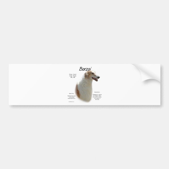 Autocollant De Voiture Conception de l'histoire de Borzoi (Devant)