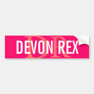 Autocollant De Voiture Conception de monogramme de chat de Devon Rex