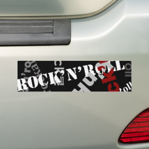 Autocollant De Voiture conception de typographie rock & roll