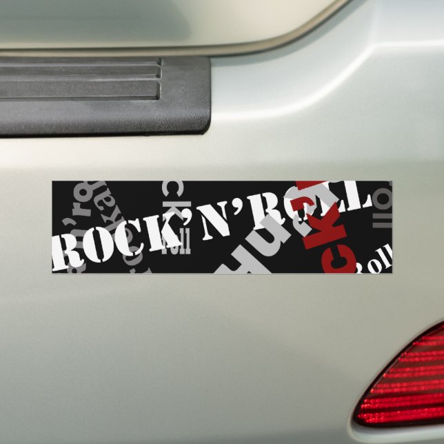 Autocollant De Voiture conception de typographie rock & roll (En voiture)