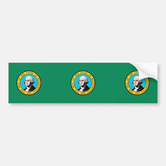 Autocollant De Voiture Conception du drapeau de l'État de Washington (Devant)