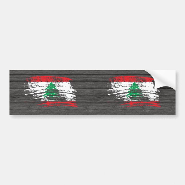 Autocollant De Voiture Conception libanaise fraîche de drapeau (Devant)