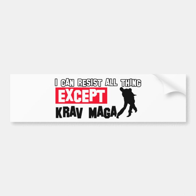 Autocollant De Voiture conception martiale de krav maga (Devant)