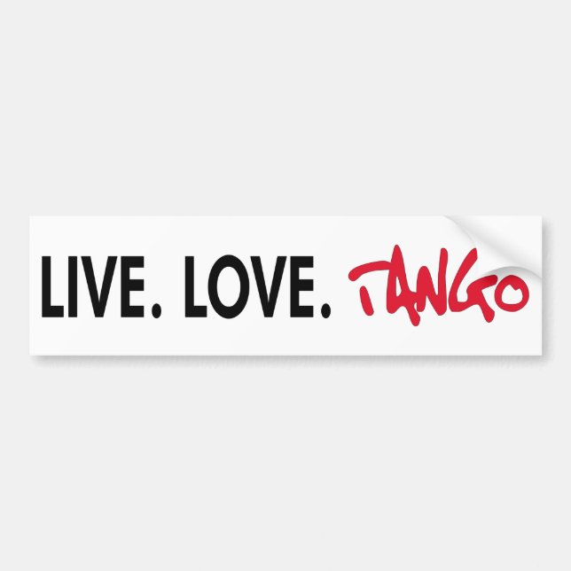 Autocollant De Voiture Conception vivante de cool de tango d'amour ! (Devant)