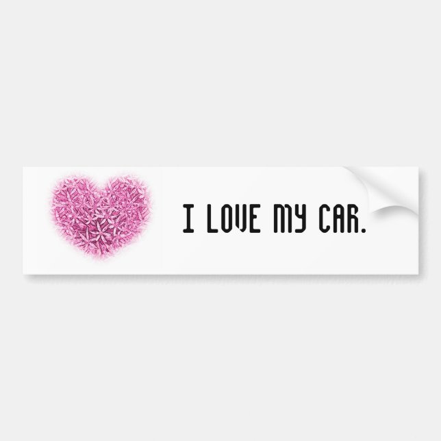 Autocollant De Voiture Conceptions de fleur de coeur (Devant)