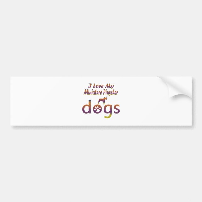 Autocollant De Voiture Conceptions de Pinscher miniature (Devant)