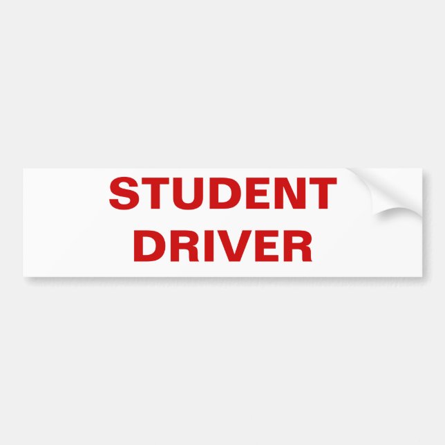 AUTOCOLLANT DE VOITURE CONDUCTEUR D'ÉTUDIANT (Devant)
