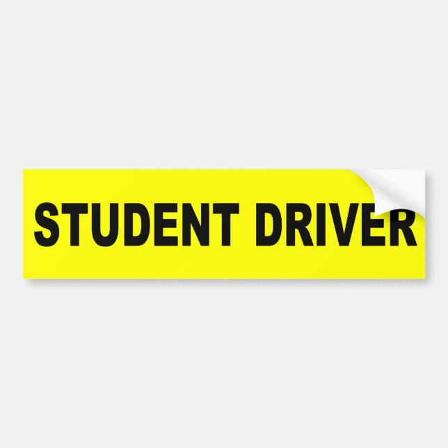 AUTOCOLLANT DE VOITURE CONDUCTEUR D'ÉTUDIANT (Devant)
